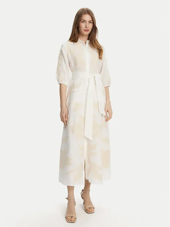 Hemdkleid · Weiß · Midi