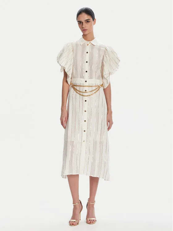 Hemdkleid · Weiß · Midi