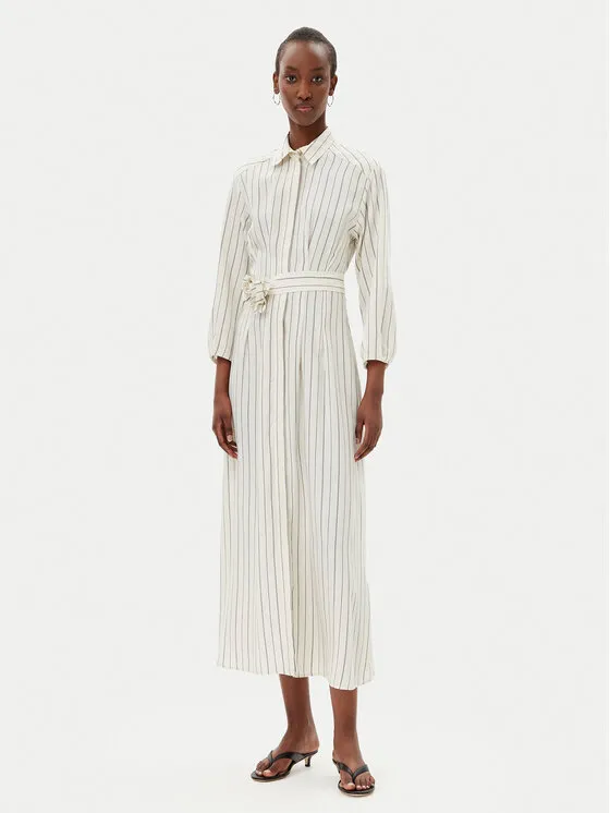 Hemdkleid · Weiß · Midi