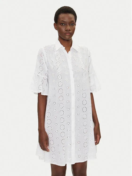 Hemdkleid · Weiß · Mini