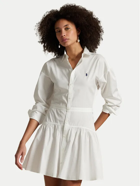 Hemdkleid · Weiß · Mini