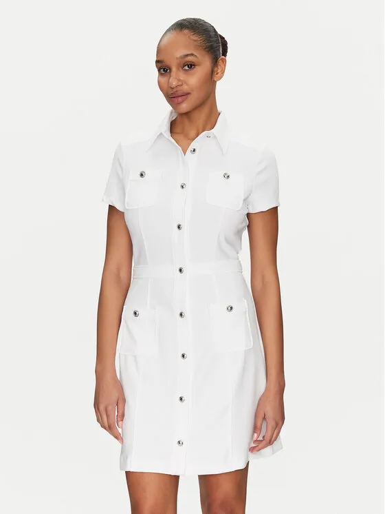 Hemdkleid · Weiß · Mini