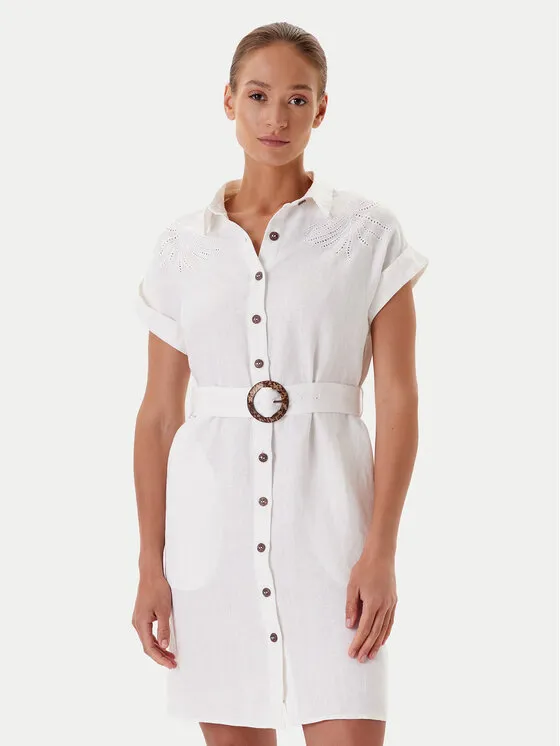 Hemdkleid · Weiß · Mini