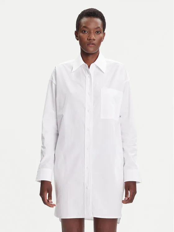 Hemdkleid · Weiß · Mini