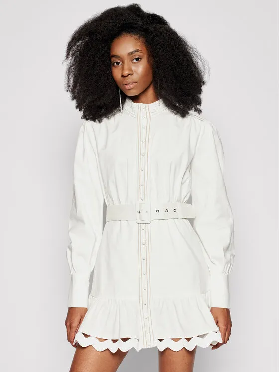 Hemdkleid · Weiß · Mini