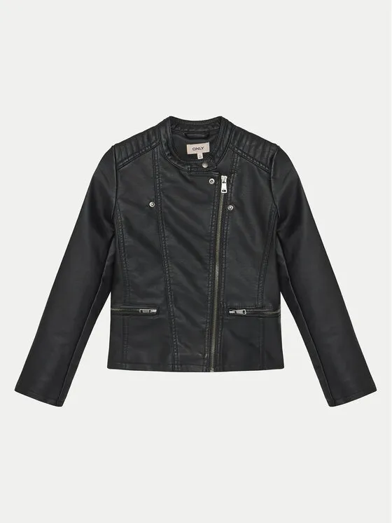 Jacke aus Kunstleder · Schwarz