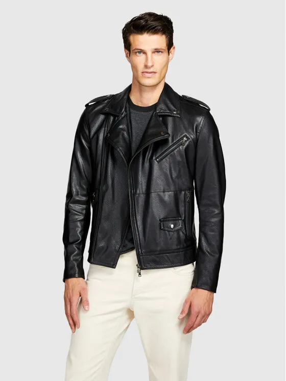 Jacke aus Kunstleder · Schwarz