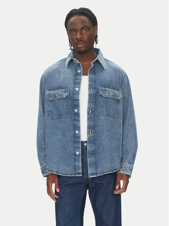 Jeanshemd · Dunkelblau · Oversize