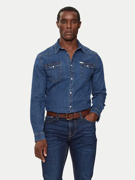 Jeanshemd · Dunkelblau · Regular Fit