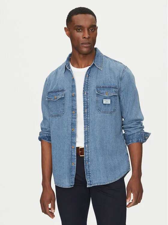 Jeanshemd · Dunkelblau · Regular Fit