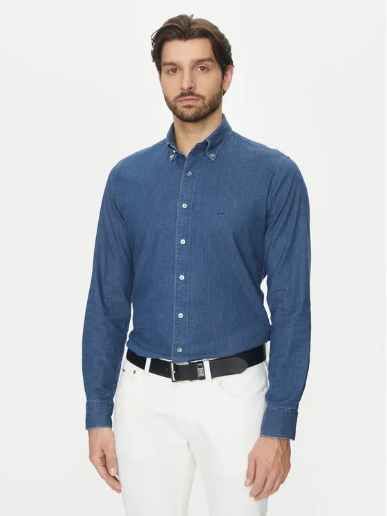 Jeanshemd · Dunkelblau · Slim Fit