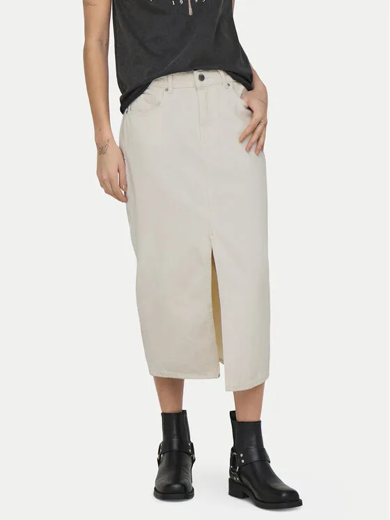 Jeansrock · Beige · Midi