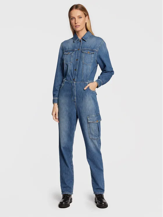 Jumpsuit · Blau · Lang