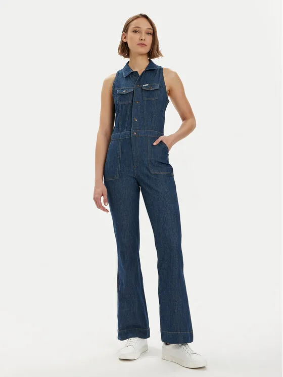 Jumpsuit · Dunkelblau · Lang