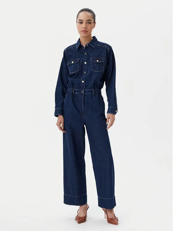 Jumpsuit · Dunkelblau · Lang