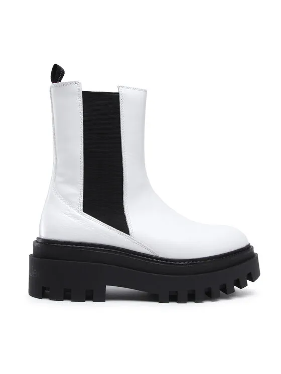 Klassische Stiefeletten · Weiß