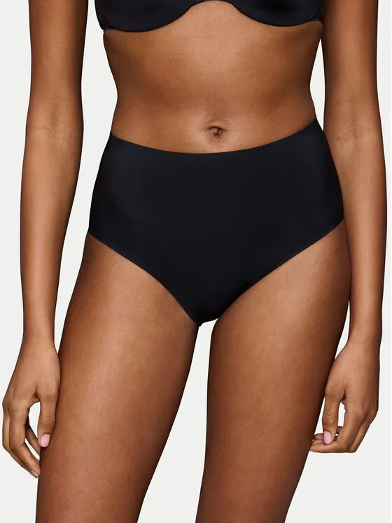 Klassischer Damenslip mit hoher Taille · Schwarz