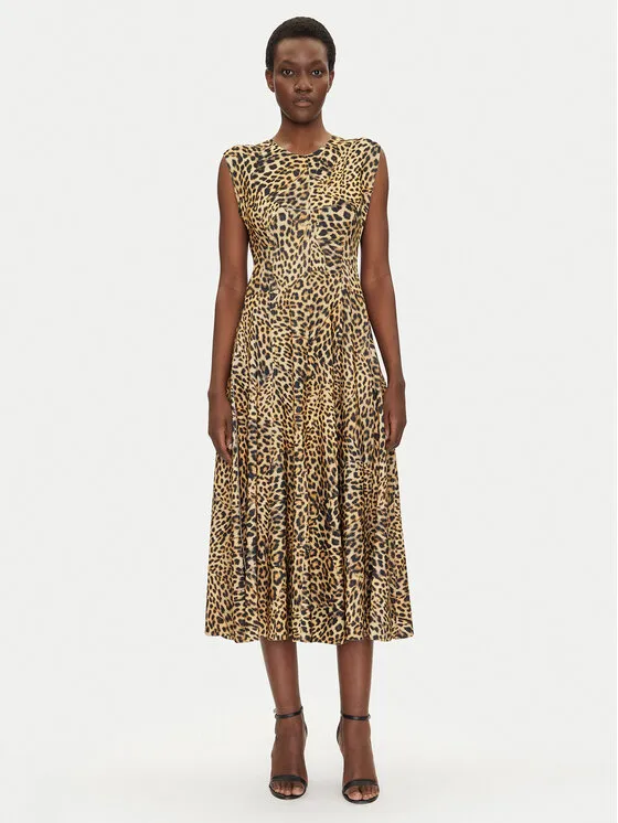 Kleid für den Alltag · Braun · Midi