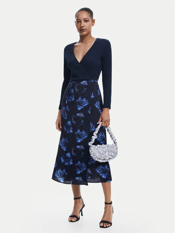 Kleid für den Alltag · Dunkelblau · Midi