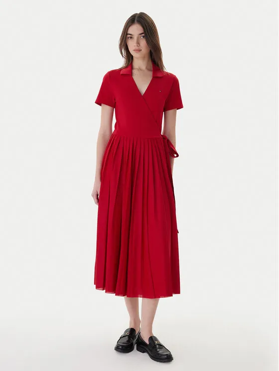 Kleid für den Alltag · Rot · Midi