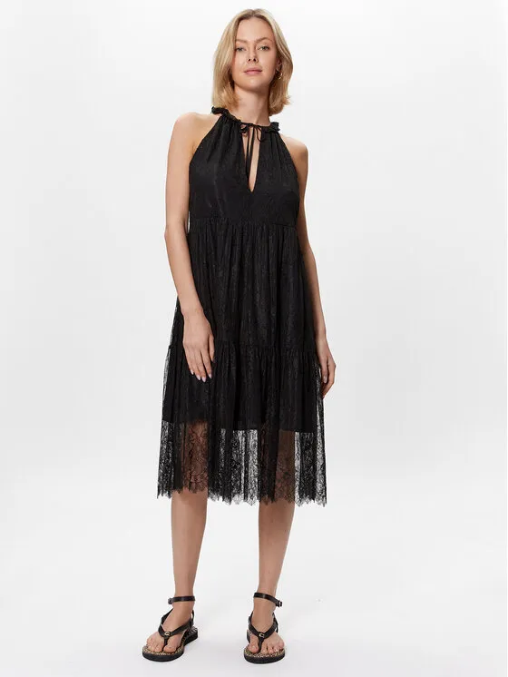 Kleid für den Alltag · Schwarz · Midi