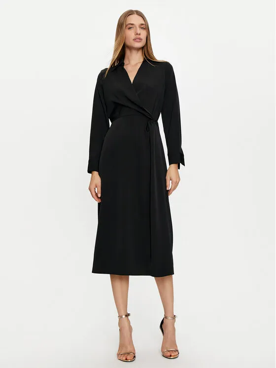 Kleid für den Alltag · Schwarz · Midi