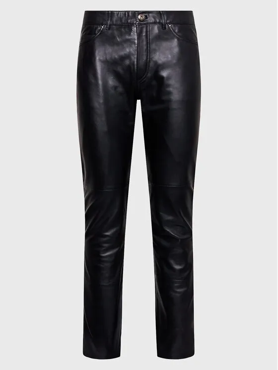 Lederhose · Schwarz · Regular Fit