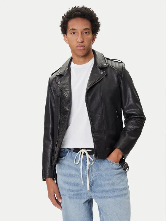 Lederjacke · Schwarz