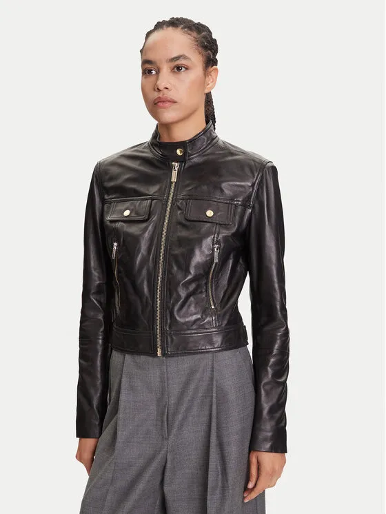 Lederjacke · Schwarz