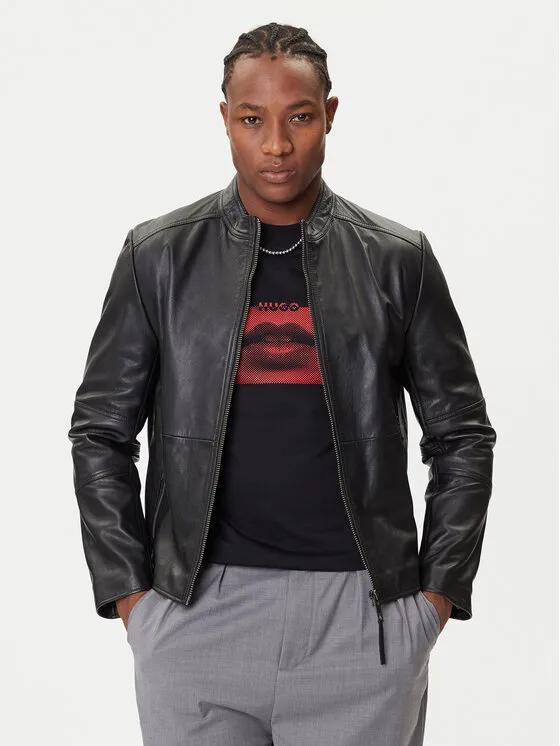 Lederjacke · Schwarz