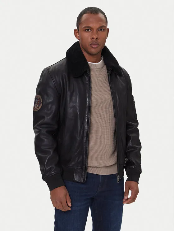 Lederjacke · Schwarz