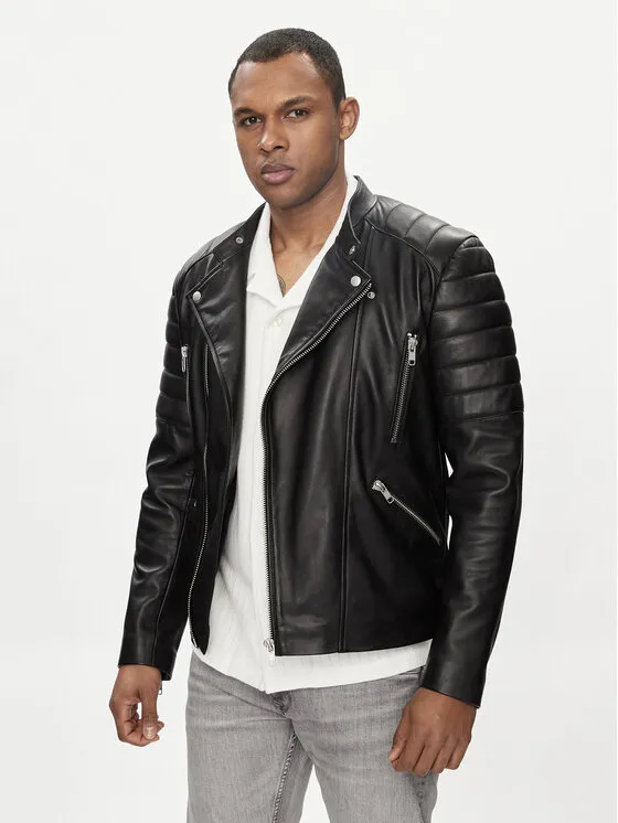 Lederjacke · Schwarz