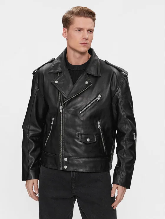 Lederjacke · Schwarz