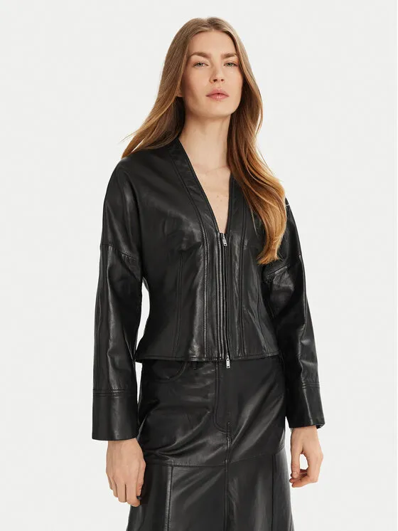 Lederjacke · Schwarz