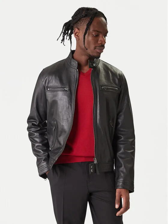 Lederjacke · Schwarz