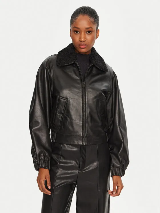 Lederjacke · Schwarz