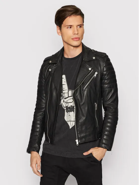 Lederjacke · Schwarz