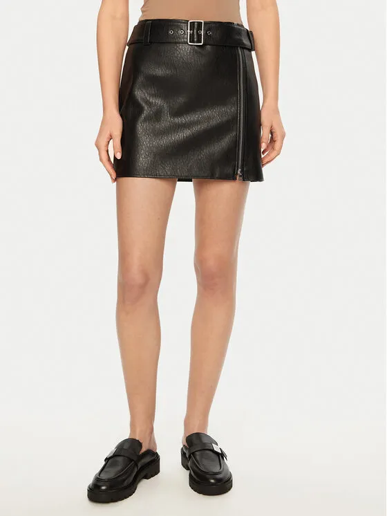 Lederrock · Schwarz · Mini