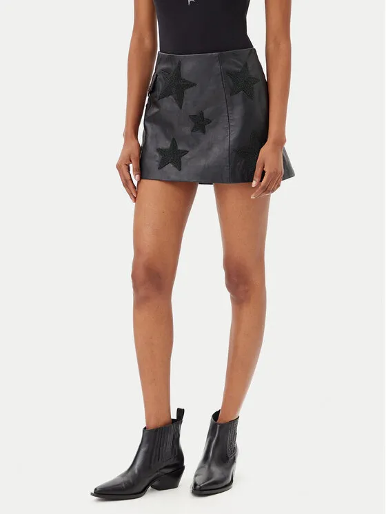 Lederrock · Schwarz · Mini