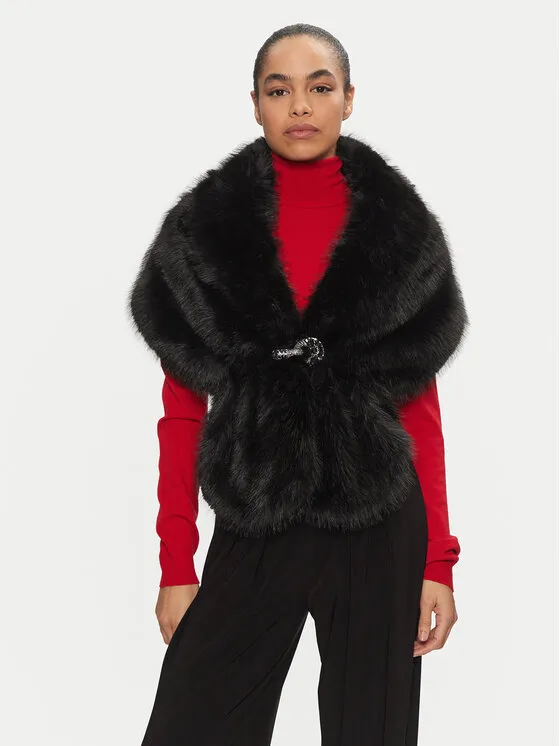 Mesh-Kleid mit Glitzerdetails · Schwarz · Regular Fit