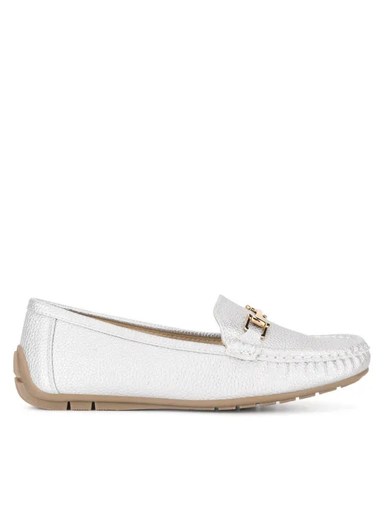Mokassins · Silberfarben