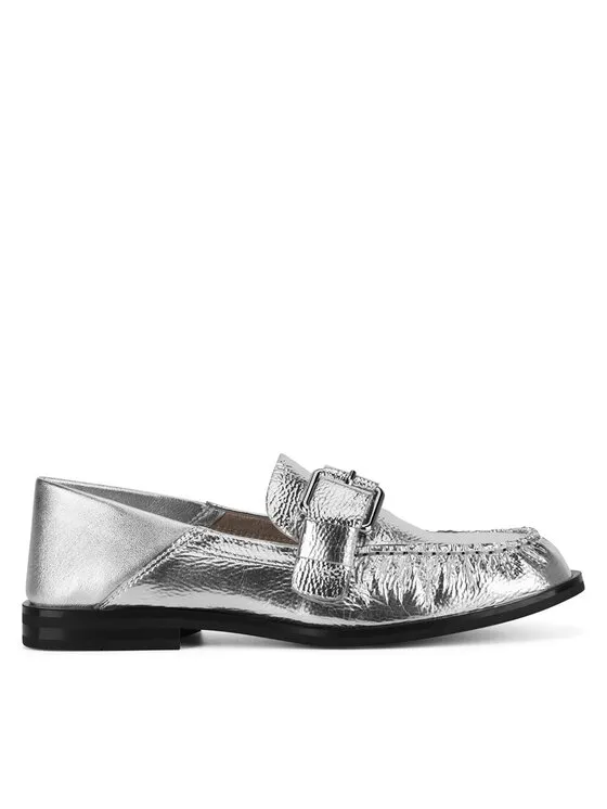 Mokassins · Silberfarben