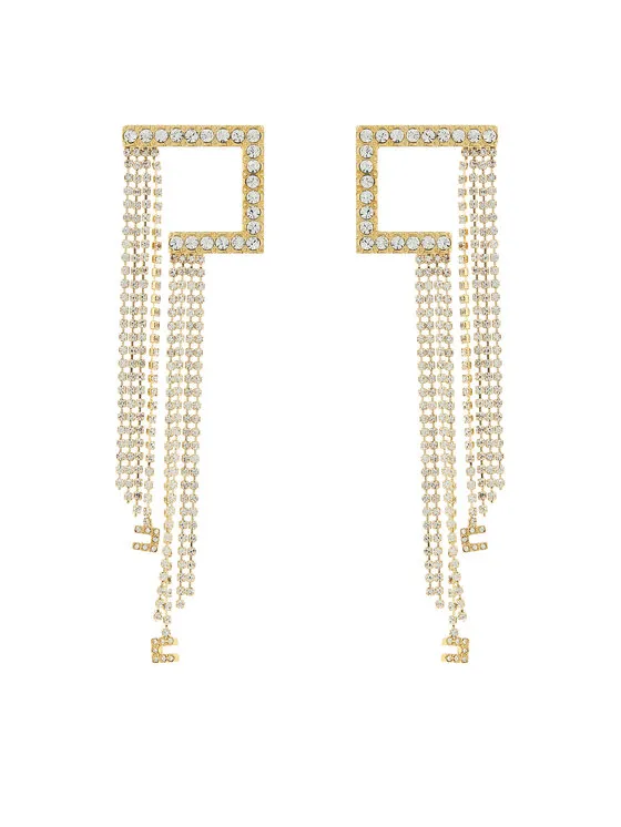 Ohrringe · Goldfarben · Messing, Glas