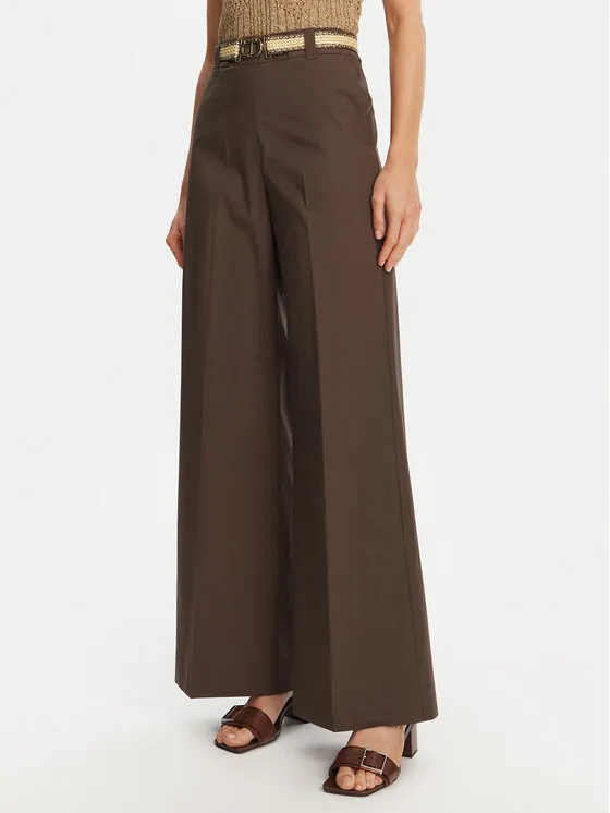 Palazzohose · Braun · Regular Fit