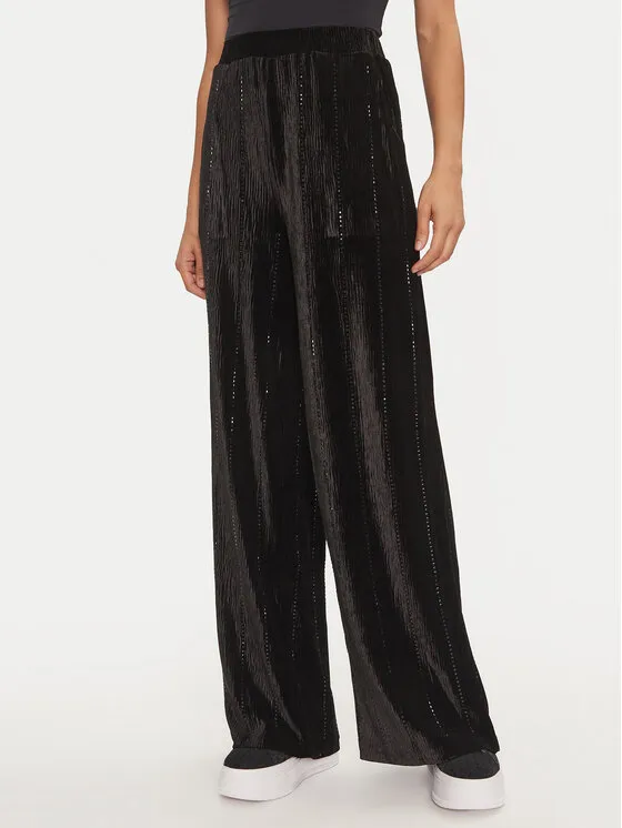 Palazzohose · Schwarz · Regular Fit