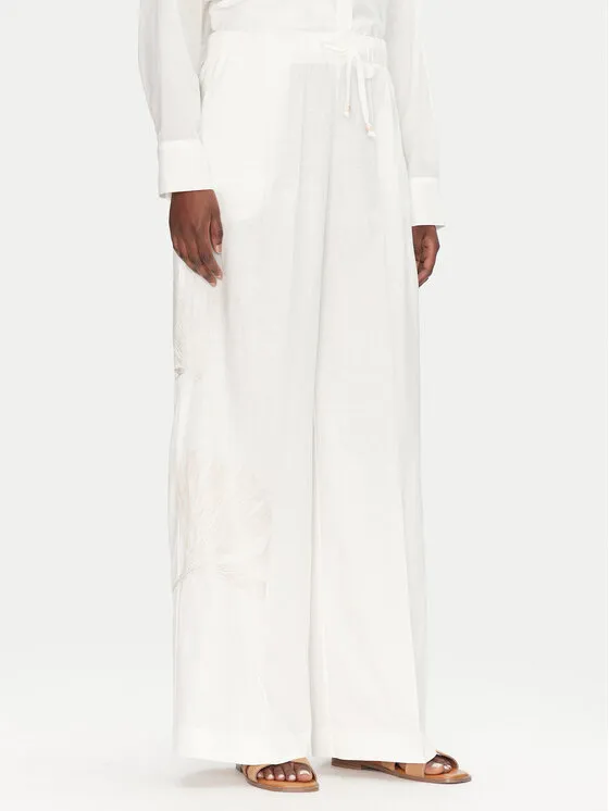 Palazzohose · Weiß · Regular Fit