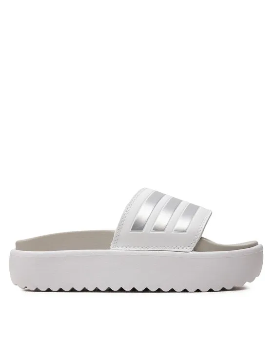 Pantoletten · adilette Platform Slides IE9703 · Weiß