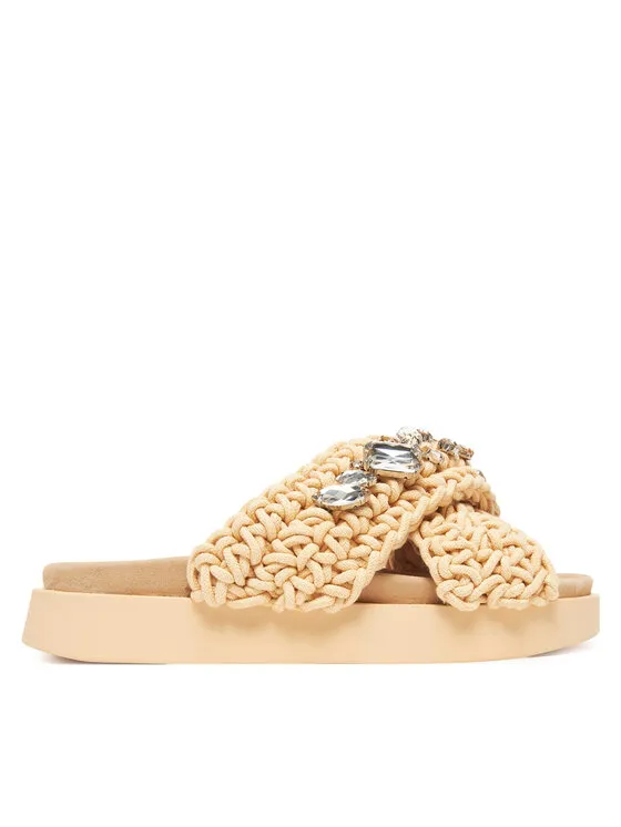 Pantoletten · Beige