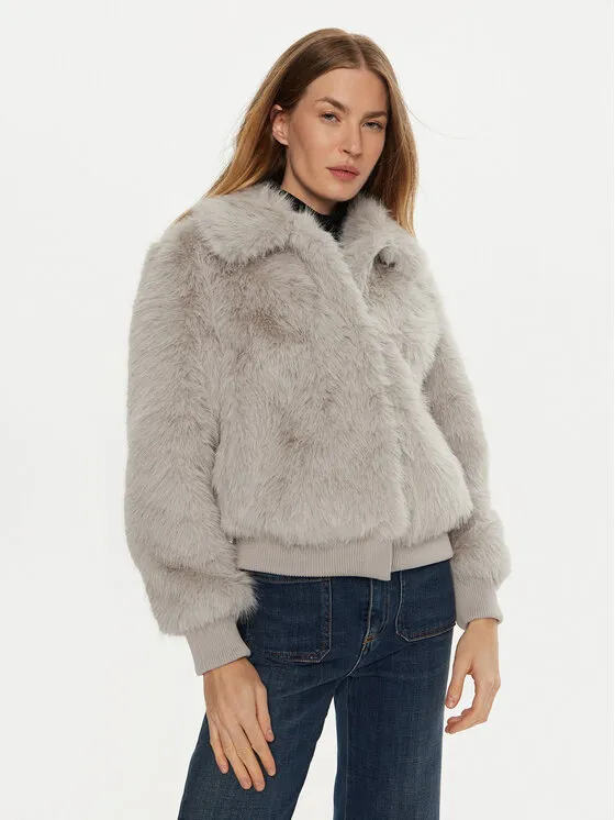 Pelzmantel · Grau