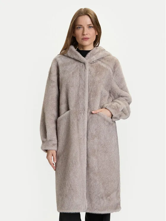 Pelzmantel · Grau